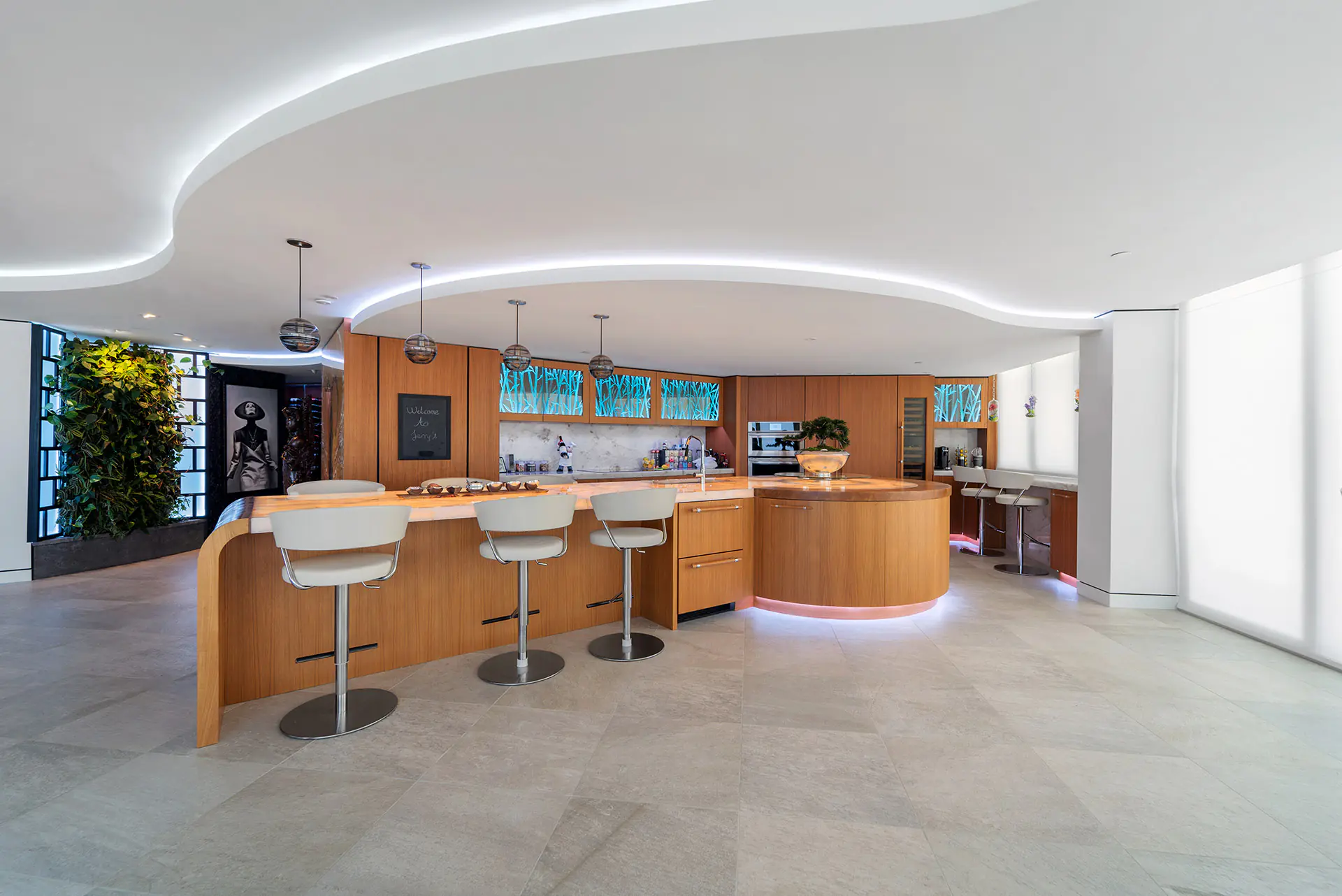 Completed custom home interior by Knight Builders Corp.